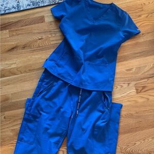 Women's Blue Scrub Set